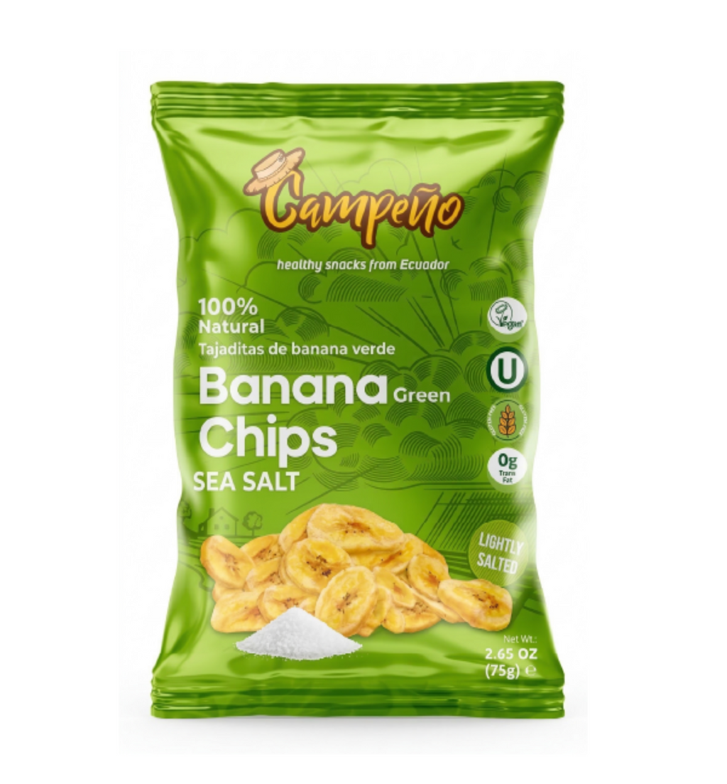 Tajaditas Banana Verde Sal Marina caja x 15unds