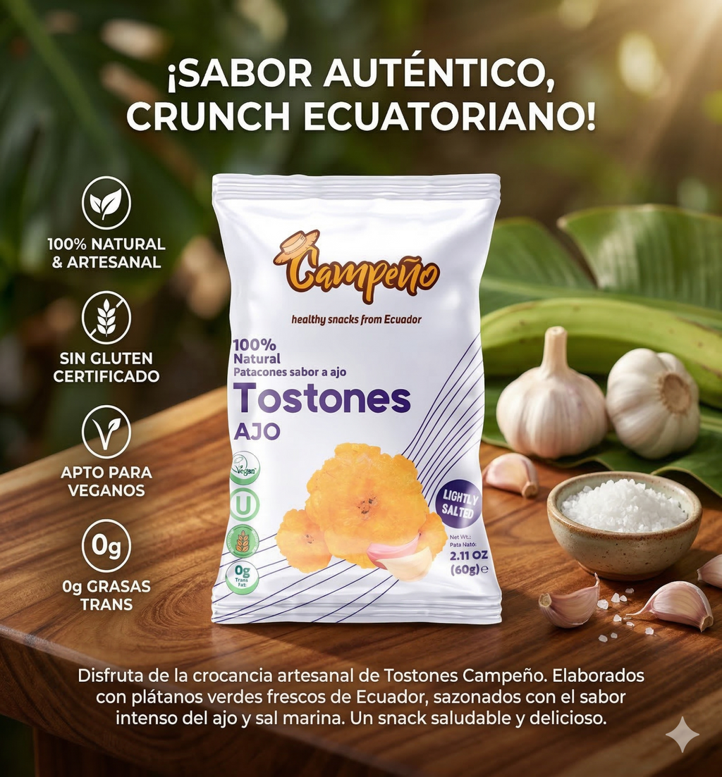 Platanitos Ajo caja x 15 unds