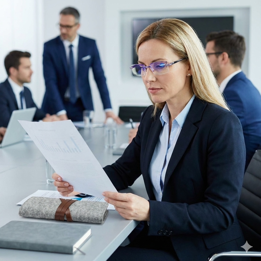 Pack de gafas antirayos azules multifocales +2.50 mas funda de cuero