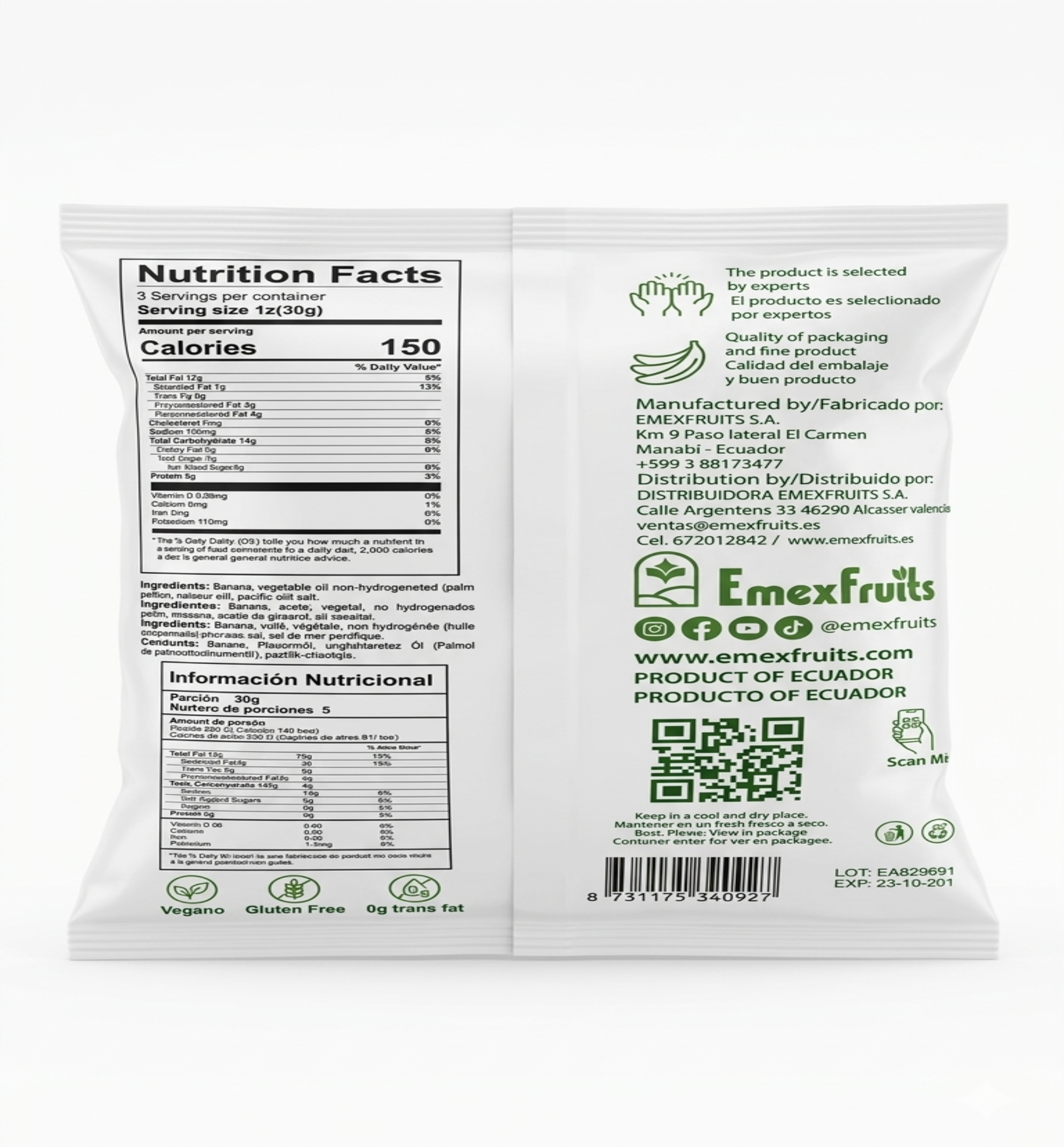 Platanitos Limon caja x 15 unds